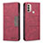 Coque Portefeuille Livre Cuir Etui Clapet B06F pour Motorola Moto E30 Rouge