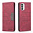 Coque Portefeuille Livre Cuir Etui Clapet B06F pour Motorola Moto G71s 5G Rouge