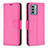 Coque Portefeuille Livre Cuir Etui Clapet B06F pour Nokia G22 Rose Rouge