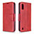 Coque Portefeuille Livre Cuir Etui Clapet B06F pour Samsung Galaxy A01 SM-A015 Rouge