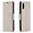 Coque Portefeuille Livre Cuir Etui Clapet B06F pour Samsung Galaxy A02 Gris