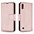 Coque Portefeuille Livre Cuir Etui Clapet B06F pour Samsung Galaxy A10 Or Rose