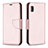 Coque Portefeuille Livre Cuir Etui Clapet B06F pour Samsung Galaxy A10e Or Rose