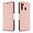 Coque Portefeuille Livre Cuir Etui Clapet B06F pour Samsung Galaxy A21 Or Rose