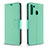 Coque Portefeuille Livre Cuir Etui Clapet B06F pour Samsung Galaxy A21 Vert