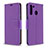 Coque Portefeuille Livre Cuir Etui Clapet B06F pour Samsung Galaxy A21 Violet