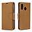 Coque Portefeuille Livre Cuir Etui Clapet B06F pour Samsung Galaxy A40 Marron