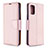 Coque Portefeuille Livre Cuir Etui Clapet B06F pour Samsung Galaxy A41 Or Rose