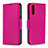 Coque Portefeuille Livre Cuir Etui Clapet B06F pour Samsung Galaxy A50 Rose Rouge