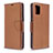 Coque Portefeuille Livre Cuir Etui Clapet B06F pour Samsung Galaxy A51 4G Marron