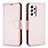 Coque Portefeuille Livre Cuir Etui Clapet B06F pour Samsung Galaxy A53 5G Or Rose