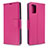 Coque Portefeuille Livre Cuir Etui Clapet B06F pour Samsung Galaxy A71 4G A715 Rose Rouge