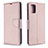 Coque Portefeuille Livre Cuir Etui Clapet B06F pour Samsung Galaxy A71 5G Or Rose