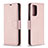 Coque Portefeuille Livre Cuir Etui Clapet B06F pour Samsung Galaxy A72 4G Or Rose