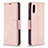 Coque Portefeuille Livre Cuir Etui Clapet B06F pour Samsung Galaxy M02 Or Rose