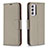 Coque Portefeuille Livre Cuir Etui Clapet B06F pour Samsung Galaxy M14 5G Gris