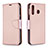 Coque Portefeuille Livre Cuir Etui Clapet B06F pour Samsung Galaxy M30 Or Rose