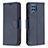 Coque Portefeuille Livre Cuir Etui Clapet B06F pour Samsung Galaxy M32 4G Bleu
