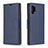 Coque Portefeuille Livre Cuir Etui Clapet B06F pour Samsung Galaxy Note 10 Plus 5G Bleu