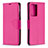 Coque Portefeuille Livre Cuir Etui Clapet B06F pour Samsung Galaxy Note 20 Ultra 5G Rose Rouge