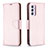 Coque Portefeuille Livre Cuir Etui Clapet B06F pour Samsung Galaxy Quantum2 5G Or Rose