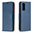 Coque Portefeuille Livre Cuir Etui Clapet B06F pour Samsung Galaxy S20 FE 4G Bleu