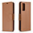 Coque Portefeuille Livre Cuir Etui Clapet B06F pour Samsung Galaxy S20 FE 4G Marron