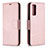 Coque Portefeuille Livre Cuir Etui Clapet B06F pour Samsung Galaxy S20 FE 4G Or Rose