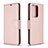 Coque Portefeuille Livre Cuir Etui Clapet B06F pour Samsung Galaxy S20 Plus 5G Or Rose