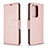 Coque Portefeuille Livre Cuir Etui Clapet B06F pour Samsung Galaxy S20 Plus Or Rose