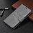 Coque Portefeuille Livre Cuir Etui Clapet B06F pour Samsung Galaxy S21 5G Gris