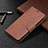 Coque Portefeuille Livre Cuir Etui Clapet B06F pour Samsung Galaxy S21 5G Marron