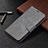 Coque Portefeuille Livre Cuir Etui Clapet B06F pour Samsung Galaxy S21 FE 5G Gris