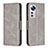 Coque Portefeuille Livre Cuir Etui Clapet B06F pour Xiaomi Mi 12X 5G Gris