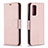 Coque Portefeuille Livre Cuir Etui Clapet B06F pour Xiaomi Poco M3 Or Rose