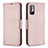 Coque Portefeuille Livre Cuir Etui Clapet B06F pour Xiaomi POCO M3 Pro 5G Or Rose