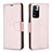 Coque Portefeuille Livre Cuir Etui Clapet B06F pour Xiaomi Poco X4 NFC Or Rose