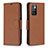 Coque Portefeuille Livre Cuir Etui Clapet B06F pour Xiaomi Redmi 10 4G Marron