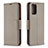 Coque Portefeuille Livre Cuir Etui Clapet B06F pour Xiaomi Redmi Note 10S 4G Gris