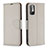 Coque Portefeuille Livre Cuir Etui Clapet B06F pour Xiaomi Redmi Note 11 SE 5G Gris