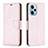 Coque Portefeuille Livre Cuir Etui Clapet B06F pour Xiaomi Redmi Note 12 Turbo 5G Or Rose