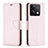 Coque Portefeuille Livre Cuir Etui Clapet B06F pour Xiaomi Redmi Note 13 5G Or Rose