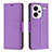 Coque Portefeuille Livre Cuir Etui Clapet B06F pour Xiaomi Redmi Note 13 Pro+ Plus 5G Violet