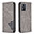 Coque Portefeuille Livre Cuir Etui Clapet B07F pour Motorola Moto E13 Gris