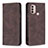 Coque Portefeuille Livre Cuir Etui Clapet B07F pour Motorola Moto E20 Marron