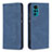 Coque Portefeuille Livre Cuir Etui Clapet B07F pour Motorola Moto G22 Bleu