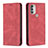 Coque Portefeuille Livre Cuir Etui Clapet B07F pour Motorola Moto G51 5G Rouge