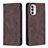 Coque Portefeuille Livre Cuir Etui Clapet B07F pour Motorola Moto G71s 5G Marron