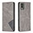 Coque Portefeuille Livre Cuir Etui Clapet B07F pour Nokia C32 Gris