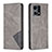 Coque Portefeuille Livre Cuir Etui Clapet B07F pour Oppo F21s Pro 4G Gris